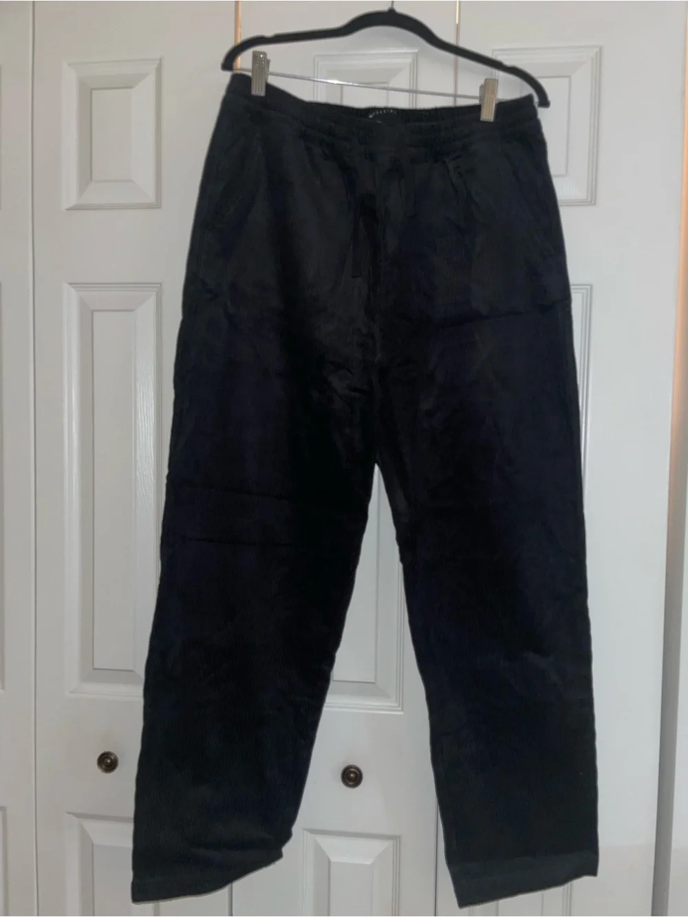 ASOS Black Corduroy Drawstring Pants